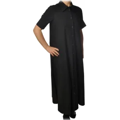 Ottod'Ame - Long Dress with Buttons - Black - Dresses - Luxury Exclusive Collection - Avvenice