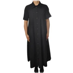 Ottod'Ame - Long Dress with Buttons - Black - Dresses - Luxury Exclusive Collection - Avvenice