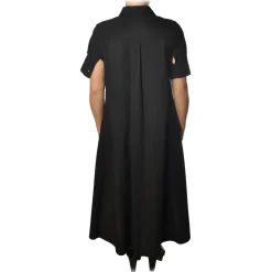 Ottod'Ame - Long Dress with Buttons - Black - Dresses - Luxury Exclusive Collection - Avvenice