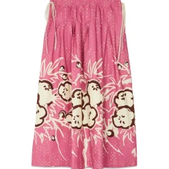 Ottod'Ame - Long Skirt in Floral Fantasy - Pink - Skirt - Luxury Exclusive Collection - Avvenice