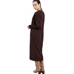 Ottod'Ame - Merino Wool Long Dress - Brown - Dresses - Luxury Exclusive Collection - Avvenice