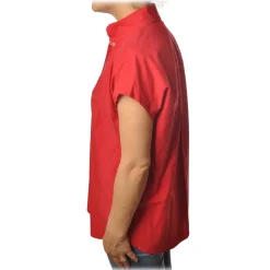 Ottod'Ame - Oversized Sleeveless Shirt - Red - Shirt - Luxury Exclusive Collection - Avvenice
