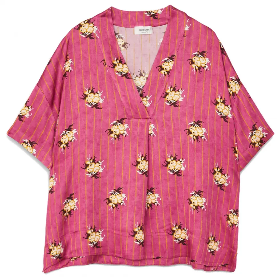 Ottod'Ame - Oversized Tunic in Floral Pattern - Pink - Shirt - Luxury Exclusive Collection - Avvenice