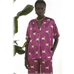 Ottod'Ame - Oversized Tunic in Floral Pattern - Pink - Shirt - Luxury Exclusive Collection - Avvenice