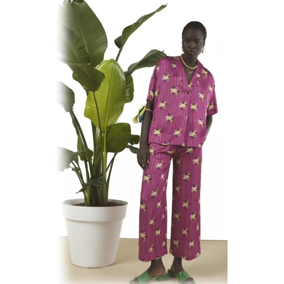 Ottod'Ame - Oversized Tunic in Floral Pattern - Pink - Shirt - Luxury Exclusive Collection - Avvenice