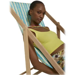 Ottod'Ame - Ribbed Short Tank Top - Lime - Top - Luxury Exclusive Collection - Avvenice