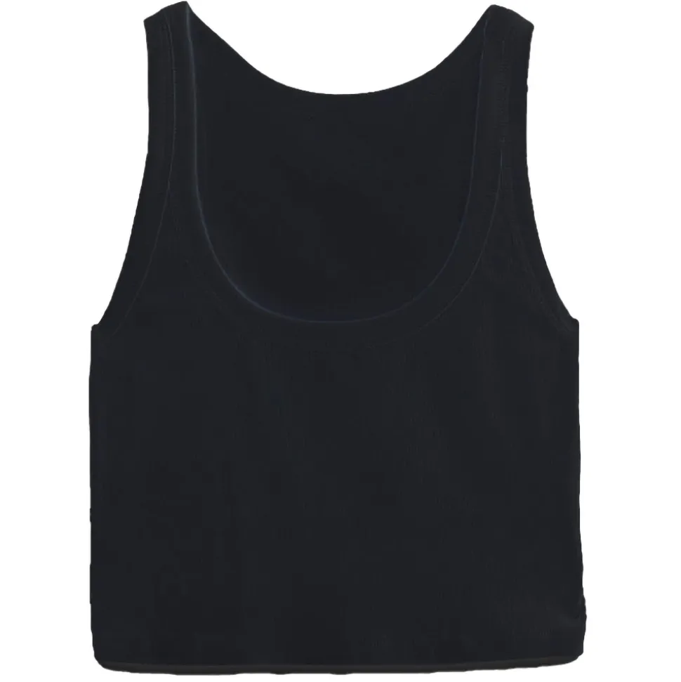 Ottod'Ame - Ribbed Short Tank Top - Black - Top - Luxury Exclusive Collection - Avvenice