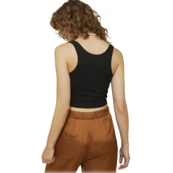 Ottod'Ame - Ribbed Short Tank Top - Black - Top - Luxury Exclusive Collection - Avvenice