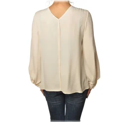 Ottod'Ame - Round-Neck Shirt with Long Sleeve - Vanilla - Shirt - Luxury Exclusive Collection - Avvenice