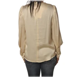 Ottod'Ame - Satin Shirt with Puff Sleeve - Vanilla - Shirt - Luxury Exclusive Collection - Avvenice