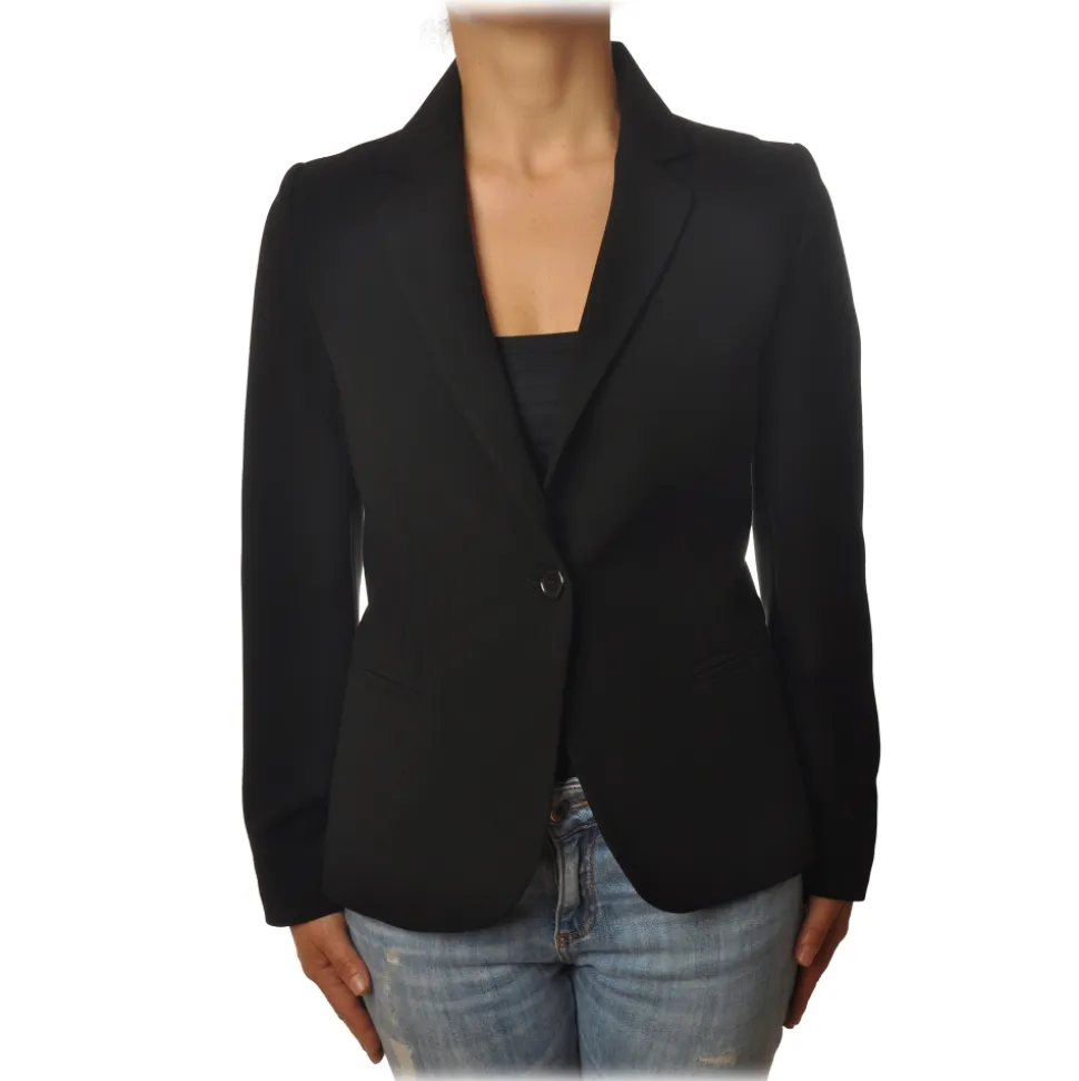 Ottod'Ame - Screwed Model Jacket with One Button - Black - Jacket - Luxury Exclusive Collection - Avvenice