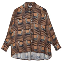 Ottod'Ame - Shirt in Optical Geometric Pattern - Multicolour - Shirt - Luxury Exclusive Collection - Avvenice