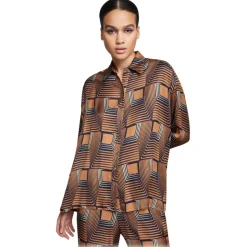 Ottod'Ame - Shirt in Optical Geometric Pattern - Multicolour - Shirt - Luxury Exclusive Collection - Avvenice