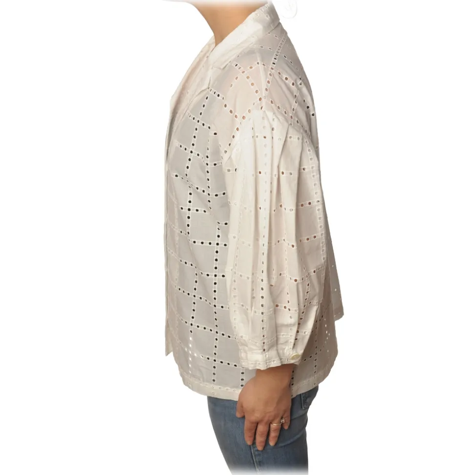 Ottod'Ame - Shirt With 3/4 Sleeves - White - Shirt - Luxury Exclusive Collection - Avvenice