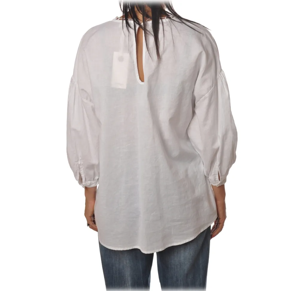 Ottod'Ame - Shirt with Scalloped Collar Finishing - White - Shirt - Luxury Exclusive Collection - Avvenice