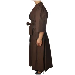 Ottod'Ame - Short Dress Iin Light Cotton Fabric - Brown - Dresses - Luxury Exclusive Collection - Avvenice