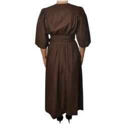 Ottod'Ame - Short Dress Iin Light Cotton Fabric - Brown - Dresses - Luxury Exclusive Collection - Avvenice