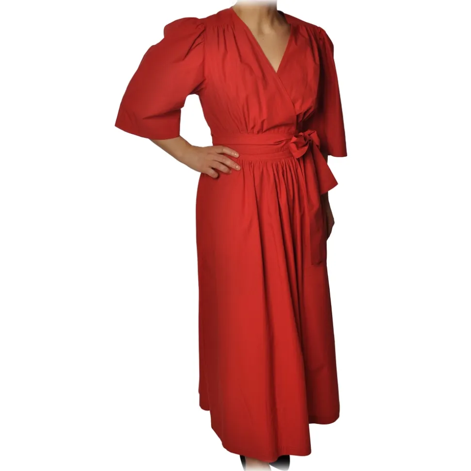 Ottod'Ame - Short Dress Iin Light Cotton Fabric - Red - Dresses - Luxury Exclusive Collection - Avvenice
