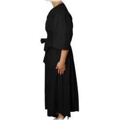 Ottod'Ame - Short Dress Iin Light Cotton Fabric - Black - Dresses - Luxury Exclusive Collection - Avvenice