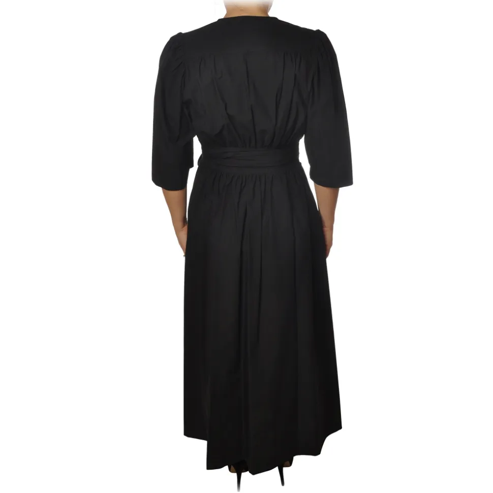 Ottod'Ame - Short Dress Iin Light Cotton Fabric - Black - Dresses - Luxury Exclusive Collection - Avvenice