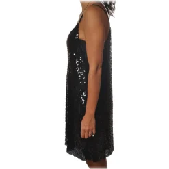 Ottod'Ame - Short Dress in Sequins - Black - Dresses - Luxury Exclusive Collection - Avvenice