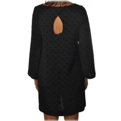 Ottod'Ame - Short Dress with Velvet Polka Dots - Black - Dresses - Luxury Exclusive Collection - Avvenice