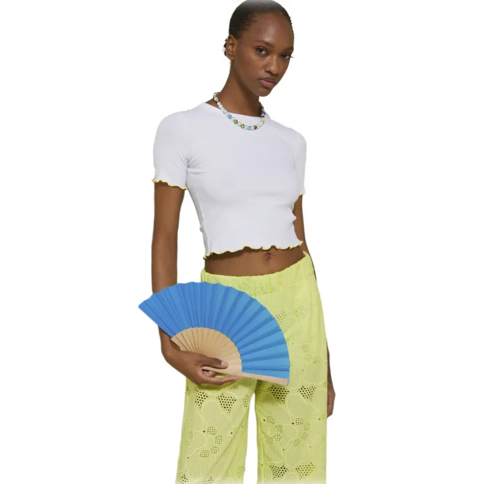 Ottod'Ame - Short T-Shirt with Coloured Hem - White - T-Shirt - Luxury Exclusive Collection - Avvenice