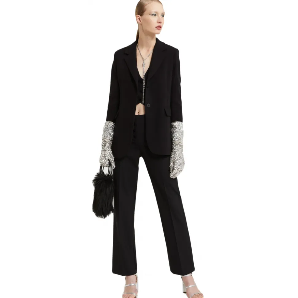 Ottod'Ame - Single Breasted Combed Wool Jacket - Black - Jacket - Luxury Exclusive Collection - Avvenice