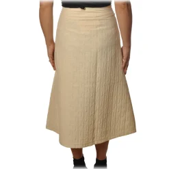 Ottod'Ame - Skirt With Strap - Cream - Skirt - Luxury Exclusive Collection - Avvenice