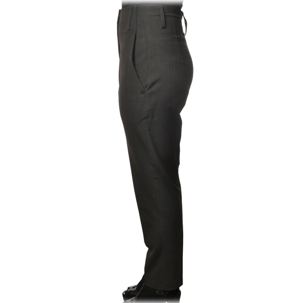 Ottod'Ame - Soft Leg Trousers - Grey - Trousers - Luxury Exclusive Collection - Avvenice