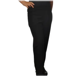 Ottod'Ame - Soft Leg Trousers with Low Crotch - Black - Trousers - Luxury Exclusive Collection - Avvenice