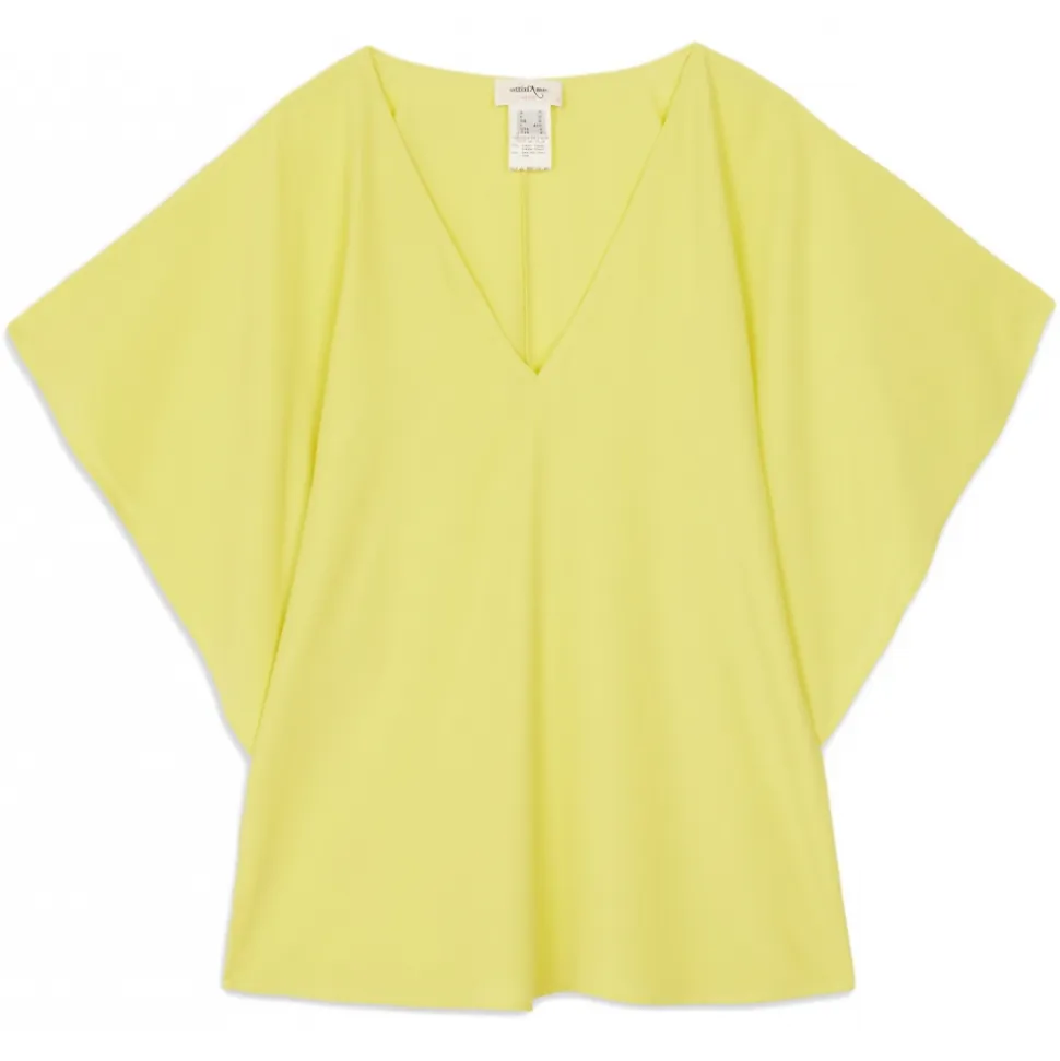 Ottod'Ame - Soft Silk Blend Blouse - Lime - Shirt - Luxury Exclusive Collection - Avvenice