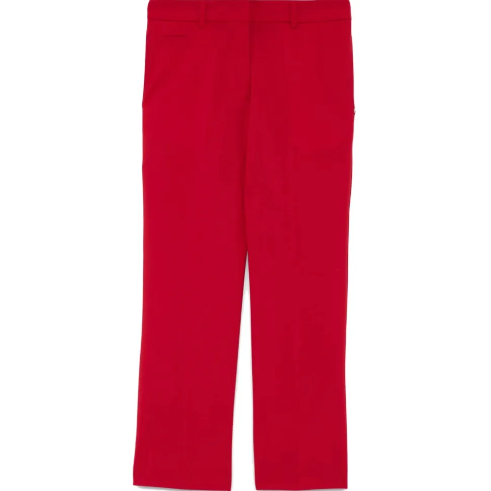 Ottod'Ame - Straight Leg Trousers in Combed Fabric - Red - Trousers - Luxury Exclusive Collection - Avvenice