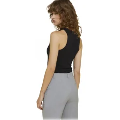 Ottod'Ame - Stretch Collar Top - Black - Top - Luxury Exclusive Collection - Avvenice