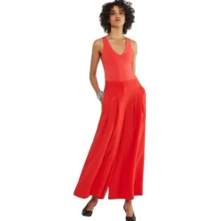 Ottod'Ame - Stretch V-Neck Top - Red - Top - Luxury Exclusive Collection - Avvenice