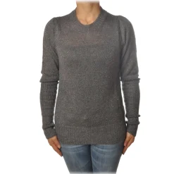 Ottod'Ame - Sweater in Laminated Yarn - Gray - Sweater - Luxury Exclusive Collection - Avvenice