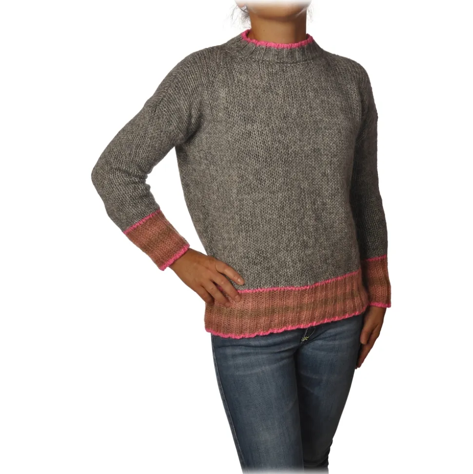 Ottod'Ame - Sweater in Strech Yarn - Grey - Sweater - Luxury Exclusive Collection - Avvenice