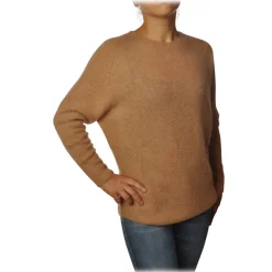 Ottod'Ame - Sweater in Strech Yarn - Camel - Sweater - Luxury Exclusive Collection - Avvenice