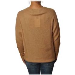 Ottod'Ame - Sweater in Strech Yarn - Camel - Sweater - Luxury Exclusive Collection - Avvenice