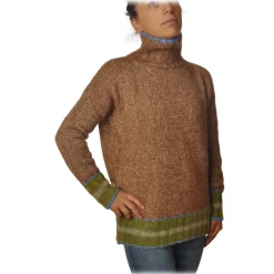 Ottod'Ame - Sweater in Strech Yarn - Hazel - Sweater - Luxury Exclusive Collection - Avvenice