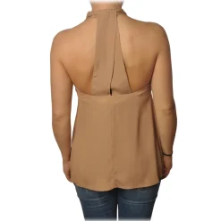 Ottod'Ame - Tank Top with Open Back - Beige - Top - Luxury Exclusive Collection - Avvenice