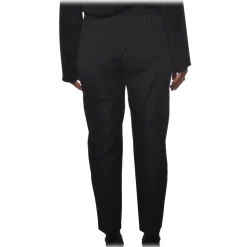 Ottod'Ame - Tapered Leg Trousers in Cotton - Black - Trousers - Luxury Exclusive Collection - Avvenice