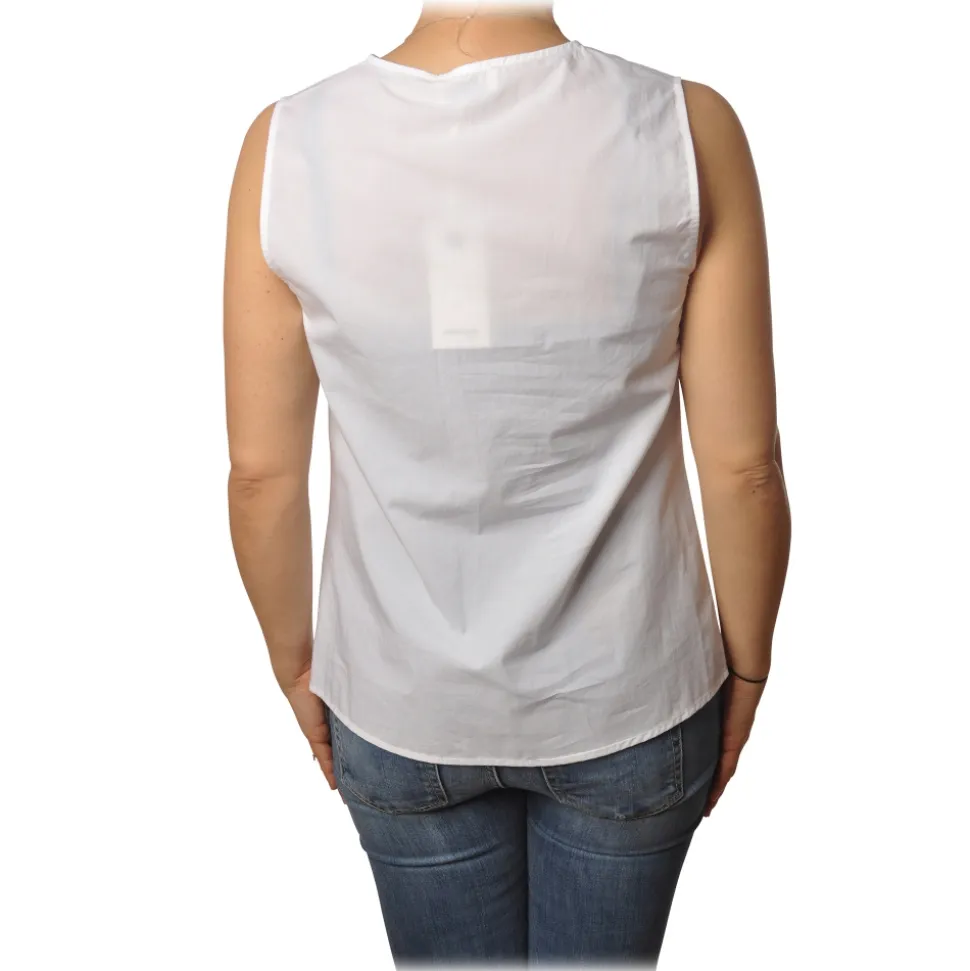 Ottod'Ame - Top with Knot Detail - White - Top - Luxury Exclusive Collection - Avvenice