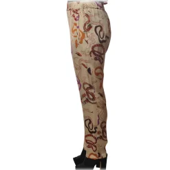 Ottod'Ame - Trousers in Abstract Pattern - Vanilla - Trousers - Luxury Exclusive Collection - Avvenice