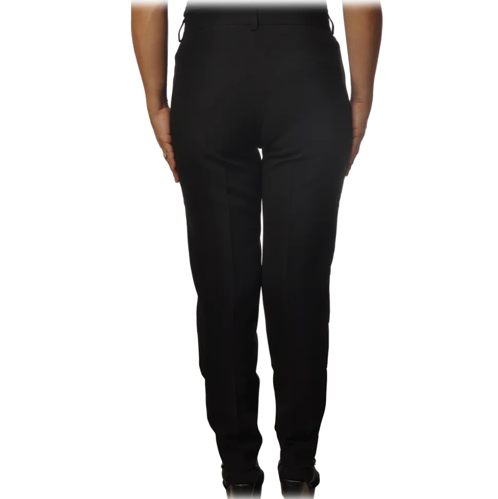Ottod'Ame - Trousers in Combed Fabric - Black - Trousers - Luxury Exclusive Collection - Avvenice