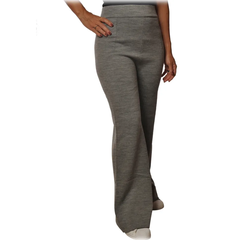 Ottod'Ame - Trousers in Mesh Fabric - Grey - Trousers - Luxury Exclusive Collection - Avvenice