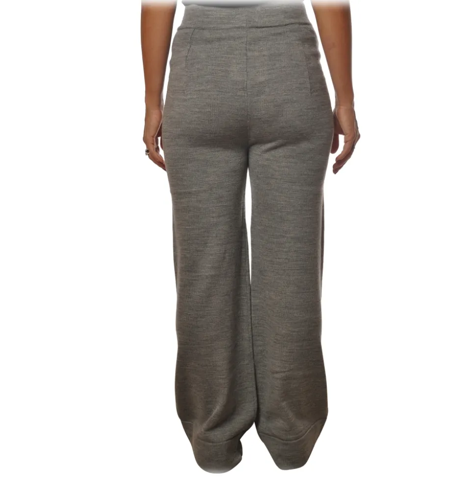 Ottod'Ame - Trousers in Mesh Fabric - Grey - Trousers - Luxury Exclusive Collection - Avvenice