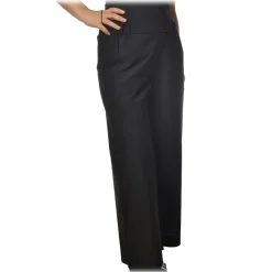 Ottod'Ame - Trousers with Elastic Waist - Black - Trousers - Luxury Exclusive Collection - Avvenice