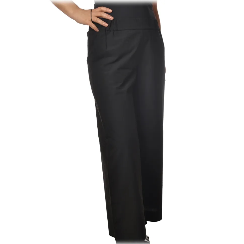 Ottod'Ame - Trousers with Elastic Waist - Black - Trousers - Luxury Exclusive Collection - Avvenice