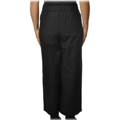 Ottod'Ame - Trousers with Elastic Waist - Black - Trousers - Luxury Exclusive Collection - Avvenice